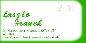 laszlo hranek business card